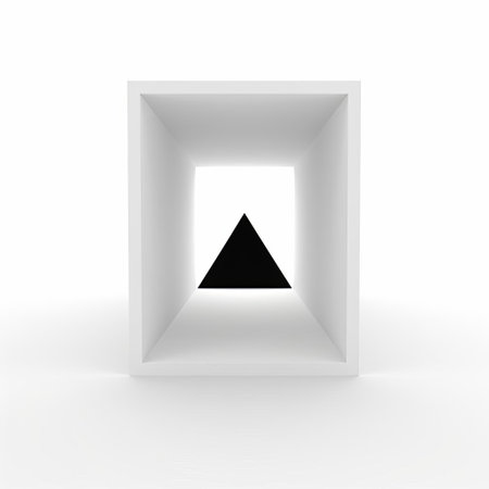 a perspective icon featuring a minimalistic design against a white background. ai generatedの素材