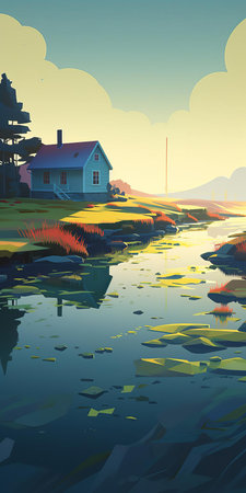 atey ghailan's swamp masterpiece on achill island is a hauntingly realistic portrayal of nature's beauty. the artist's attention to detail brings the swamp to life, capturing the eerie atmosphere and intricate textures. this stunning artwork merges the tranquility of the island with the mystique of the swamp, creating a captivating visual experience. ai generatedの素材