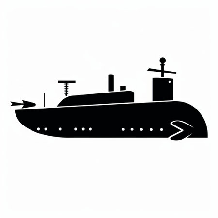 a black silhouette of a ship stands out against a white background, showcasing the hypermodernism style. this image incorporates elements of farm security administration aesthetics, seapunk, and quirky details. with influences from george tooker, the concept art features clever utilization of negative space, creating a visually captivating composition. ai generatedの素材