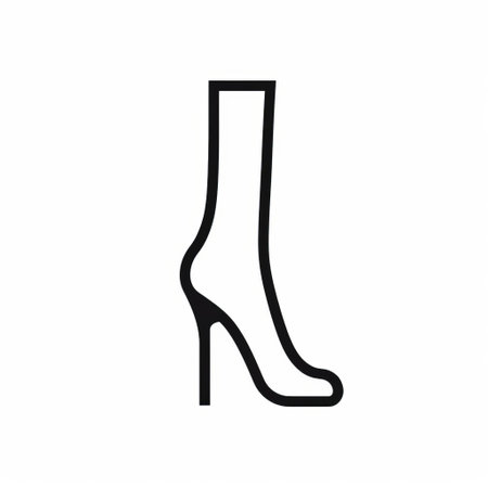 a low heeled shoe icon showcasing the iconic high heel style. this monochromatic minimalist portrait, animated gif features minimalist strokes and meticulous design. with a touch of 1990s inspiration and body extensions, this 3840x2160 image captures the essence of timeless fashion. ai generatedの素材