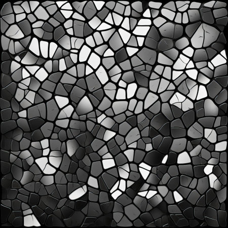"minimalist mosaic design in monochrome: a stunning display of pure black and white minimalism, this mosaic design embodies simplicity and elegance. perfect for modern interiors, this piece showcases a striking geometric pattern that adds visual interest while maintaining a clean, uncluttered aesthetic.", ai generatedの素材