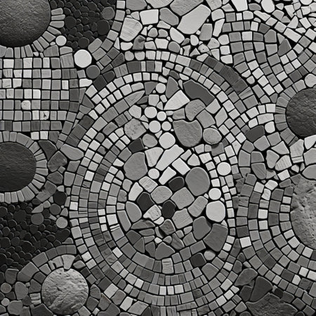 "minimalist mosaic design: experience the harmony of pure black and white in this striking mosaic creation. perfect for adding a modern, chic touch to any space."

(55 words)

keywords: minimalist, mosaic, design, black, white, modern, chic, space, pure, striking, harmony, experience, touch. ai generatedの素材