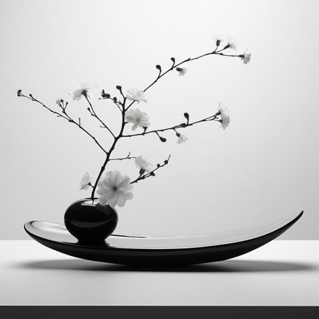 discover the beauty of minimalist ikebana, where less is more. our designs, exclusively in pure black and white, exude elegance and sophistication. experience the harmony of negative space and structural elements, creating a striking visual impact. perfect for modern interiors, these monochrome ikebana arrangements are a fusion of tradition and contemporary design. ai generatedの素材