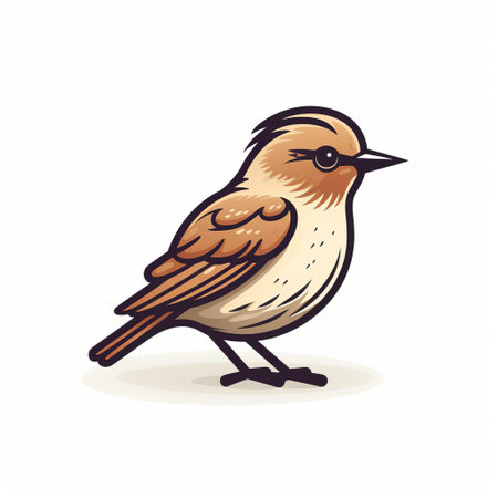 the lark icon features a sleek and minimalist 2d design, set against a clean white background. this simple yet stylish image is perfect for various digital applications, symbolizing freedom and grace. the lark icon is versatile and can be used in a variety of contexts. ai generatedの素材