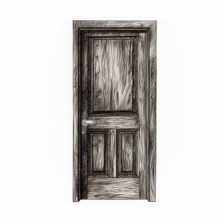 fiber art retro door drawing isolated on white background, clean fiber art. handmade vintage style fiber art illustration of a door, isolated on a white background. this retro fiber art drawing features intricate details and vibrant colors. perfect for interior design, home decor, and vintage art enthusiasts. ideal for adding a touch of nostalgia to any space. ai generatedの素材