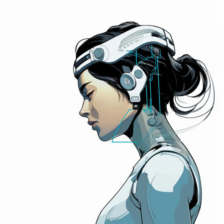biometric wearables 2d sprite in comic style, side view, displayed on a white background. this digital illustration showcases the intricacies of biometric technology in a visually engaging manner. perfect for projects related to health, fitness, and technology. ai generatedの素材