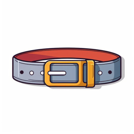 the belt design graphic features a minimalist and colorful vector illustration. the simple contour design stands out against the white background, creating a visually appealing and versatile image suitable for various projects. ai generatedの素材