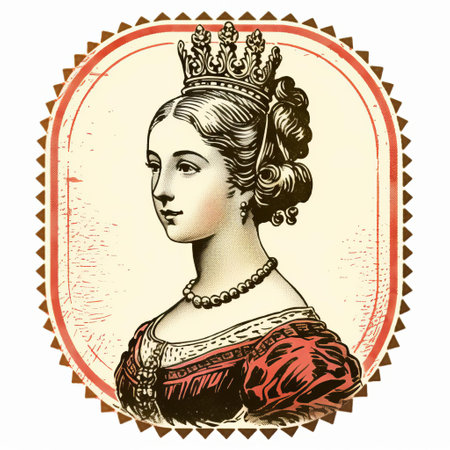 an isolated vintage print of a stamp featuring the name "olivia" is showcased on a white background. this old print is in color and has been created using line engraving techniques. ai generatedの素材