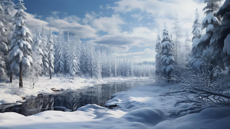 experience a breathtaking winter landscape in joliette, where snow-covered trees and frost-kissed buildings create a serene atmosphere. this photorealistic image captures the essence of joliette's picturesque beauty during the winter season, offering a glimpse of the region's charm and tranquility. perfect for nature lovers and travel enthusiasts alike. ai generatedの素材