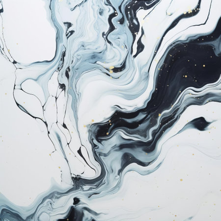 this photograph showcases a stunning marbled pattern on a pristine white background, evoking a sense of calm and meditation. the intricate veining and organic shapes reflect the principles of rationalism design, resulting in a visually captivating image. ai generatedの素材
