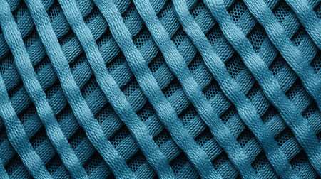 this wavy fabric showcases a detailed woven texture, featuring a mesh pattern as its focal point. the intricate design creates a visually striking background, ideal for showcasing fashion or home decor items. perfect for websites, blogs, or print materials. ai generatedの素材