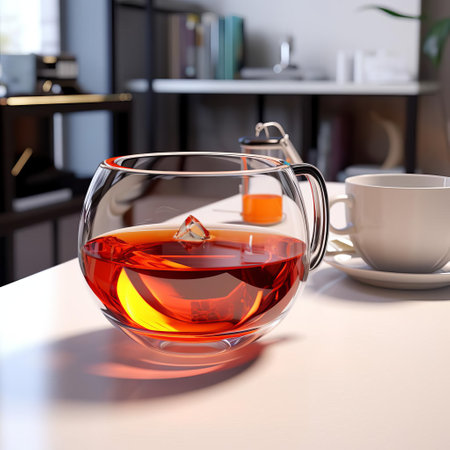 download a 3d model of a stylish glass cup featuring a practical ladle rest. this high-resolution model includes augmented reality support and is optimized for a 19:6 aspect ratio. ai generatedの素材