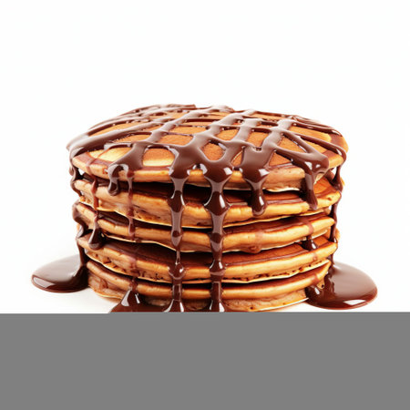 deliciously fluffy pancakes and rich chocolate brownies collide in this mouthwatering photo. captured in stunning 8k resolution, the vibrant hues and intricate details of these sweet treats are brought to life. ai generatedの素材