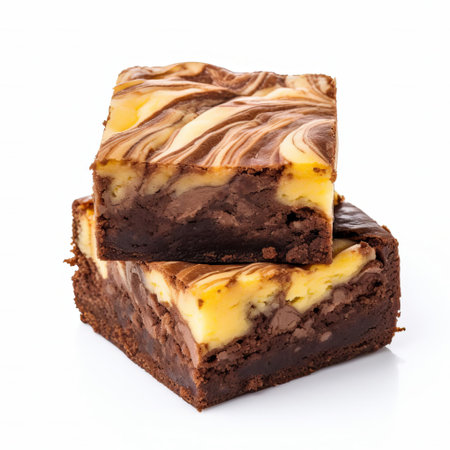 a delectable slice of butter cake adorned with rich chocolate swirls sits isolated on a pristine white background, captured in stunning high-resolution 8k photography. ai generatedの素材