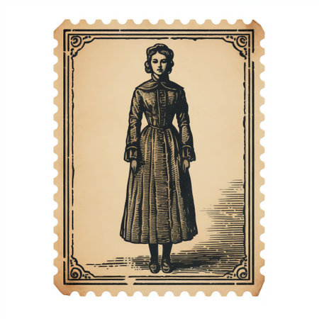 a striking solitary print featuring a full-body silhouette engraved in vibrant colors. this vintage-inspired design showcases intricate line work, resulting in a captivating visual statement on a pristine white background. ai generatedの素材