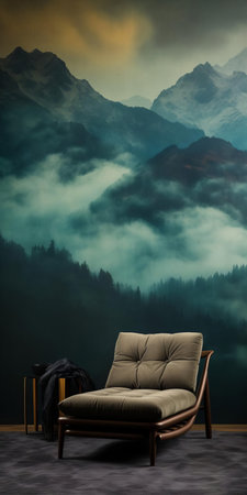 immerse yourself in the tranquility of the moor, captured in a calming and introspective aesthetic. this photograph features vibrant hues of dark green and light aquamarine, contrasting against the majestic mountainous vistas. the interplay of dark turquoise and light brown creates a harmonious balance, while the webcam photography style adds a touch of intimacy to the scene. ai generatedの素材