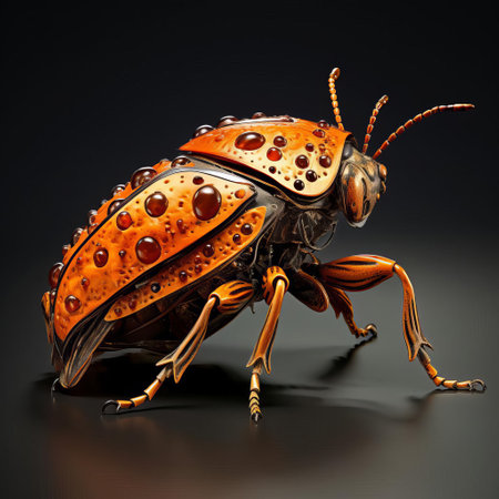 stunningly realistic 3d renderings of diverse scale insects against a transparent background. experience their intricate patterns and vibrant colors in breathtaking detail. ai generatedの素材