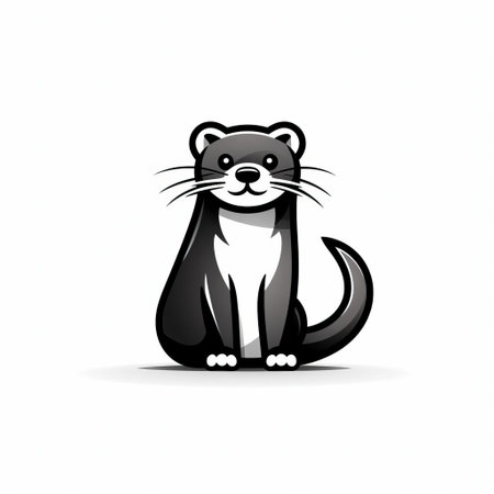 "discover this sleek ferret vector icon, boasting a minimalist black outline on a crisp white background. perfect for ux/ui design projects, this icon is available in multiple formats, including figma, adobe xd, and sketch. its simplistic style and high-definition quality make it a versatile addition to any design toolkit.", ai generatedの素材