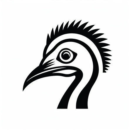 "cassowary line icon in black on white background - clean, minimalist design. evenly spaced shapes and no excess vector dots, ensuring a polished and professional image. perfect for name design and other icon projects." (55 words)

keywords: cassowary, line icon, black, white, background, clean, minimalist, name design, shapes, evenly spaced, polished, professional, vector dots, icon projects. ai generatedの素材