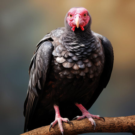 immerse yourself in the majestic beauty of a majestic turkey vulture, rendered in stunning 3d detail. this captivating clipart captures the bird's piercing gaze, intricate plumage, and graceful posture with breathtaking realism. ai generatedの素材