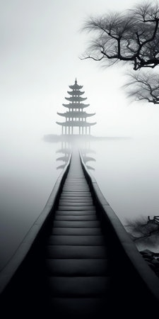 mesmerizing zoom-in photograph showcasing a surreal, cinematic, and minimalist composition reminiscent of renowned photographer michael kenna's captivating works. ai generatedの素材