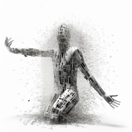 a poltergeist, a fictional supernatural entity, is depicted in a mesmerizing algorithmic art style, isolated on a pristine white background, showcasing its eerie full body presence, evoking a sense of mystery and otherworldly presence, perfect for fans of paranormal activity and digital art enthusiasts. ai generatedの素材