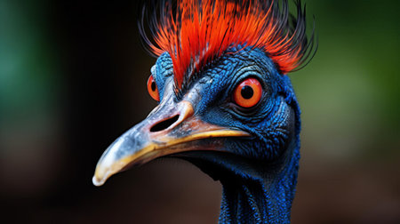 the harpy eagle, a majestic cassowary of the species harpia harpyja, perches regally in a brazilian zoo, its piercing eyes and sharp talons a testament to its status as one of the largest and most powerful birds of prey in the amazon rainforest, a true marvel of brazilian wildlife. ai generatedの素材