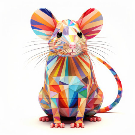 the mouse, a sleek and modern computer peripheral, is showcased in stunning detail against a pristine white background, its curves and contours accentuated in this striking example of algorithmic art, blending technology and creativity in perfect harmony. ai generatedの素材