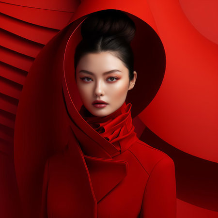 the scarlet background, a vibrant and bold visual element, features a stunning minimalist design with subtle scarlet tones, evoking feelings of passion and energy, perfect for adding a pop of color to your digital projects, social media posts, or website designs, and ideal for creatives seeking a bold, eye-catching aesthetic. ai generatedの素材