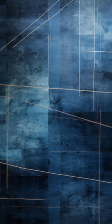 the wabi-sabi rug, adorned with intricate sapphire and silver thin lines, exudes a sense of understated elegance, blending traditional japanese aesthetics with modern sophistication, perfect for adding a touch of serene beauty to any room, while showcasing the beauty of imperfection and impermanence. ai generatedの素材