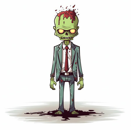 the zombie lord, a terrifying creature from the undead realm, stands tall in a full-body pose on a pristine white isolated background, showcasing its gruesome features and tattered attire, evoking a sense of horror and dread, perfect for fans of dark fantasy and apocalyptic themes. ai generatedの素材