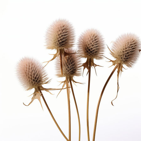 the burdock, a type of edible root vegetable, is showcased in its full glory, with a single specimen presented in a section view against a pristine white background, highlighting its intricate details and earthy tones, perfect for cooking and herbal remedies enthusiasts. ai generatedの素材