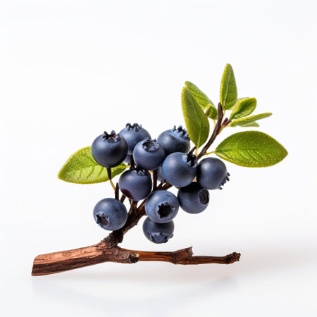 the handmade wood bilberry, showcased on a pristine white background, reveals its intricate details and natural beauty, highlighting the craftsmanship of woodworking and the rustic charm of wooden decorations, perfect for home decor and rustic interior design enthusiasts. ai generatedの素材