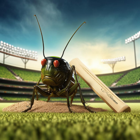 the cricket, meticulously crafted with super realistic 3d rendering, showcases intricate details of its body, from the delicate wings to the vibrant colors, offering a stunning visual representation of the popular insect, perfect for graphics, illustrations, and designs related to entomology, wildlife, and nature. ai generatedの素材