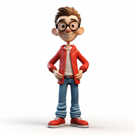 the cartoon character, a vibrant 3d plastic figure of the letter y, stands out against a crisp white background, showcasing its bright colors and playful design, perfect for educational and entertainment purposes, such as alphabet learning and kids' content creation. ai generatedの素材