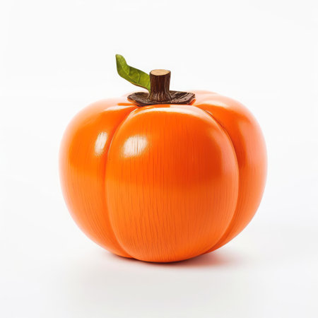 the handmade wooden persimmon, showcased against a pristine white background, reveals its intricate craftsmanship and natural beauty, highlighting the rich grain patterns and warm tones of this exotic wood, perfect for woodworking enthusiasts and furniture makers seeking unique design inspiration. ai generatedの素材
