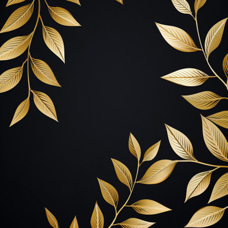 golden leaves, delicately drawn on a serene background, evoke a sense of autumnal elegance in this minimalist artwork, perfect for nature-inspired home decor, featuring subtle earth tones and a touch of sophistication, ideal for those who appreciate simple yet striking designs. ai generatedの素材