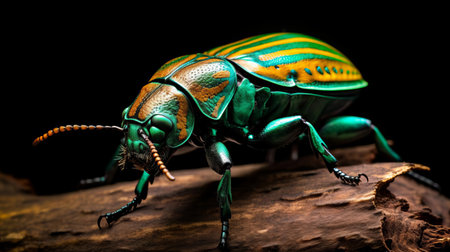 the harpia harpyja beetle, a rare and exotic species, is showcased in a brazilian zoo, its striking coloration and unique features on full display, offering a fascinating glimpse into the natural world of entomology and wildlife conservation in south america. ai generatedの素材