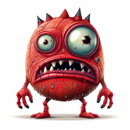 the cyclops monster, a mythical creature from ancient greek mythology, stands proudly in a full-body pose on a pristine white isolated background, showcasing its fearsome one-eyed face, muscular arms, and powerful legs, evoking a sense of ancient legend and fantasy world adventure. ai generatedの素材