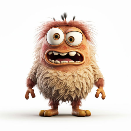 the cyclops monster, a mythical creature from ancient greek legend, stands proudly in a full-body pose on a pristine white isolated background, its one giant eye staring intensely, surrounded by a muscular physique and sharp claws, evoking a sense of ancient power and mystique. ai generatedの素材