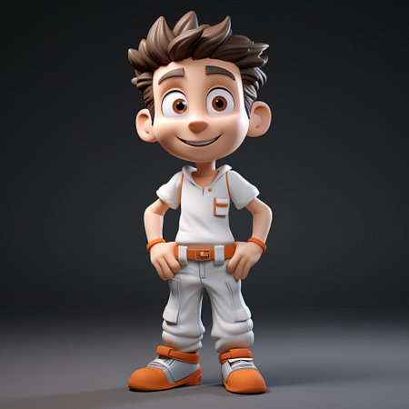 the cartoon character, a 3d plastic figurine of the letter g, stands proudly against a pristine white background, showcasing its vibrant colors and intricate design details, perfect for alphabet-themed designs, educational materials, and playful illustrations. ai generatedの素材