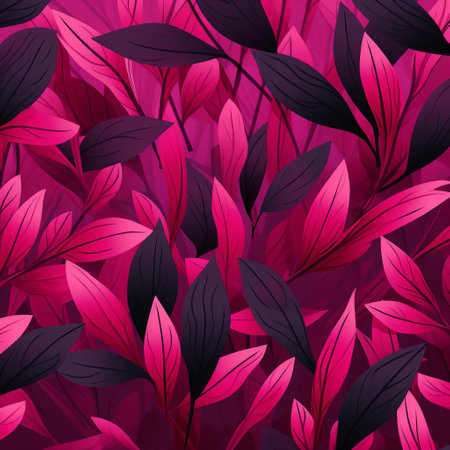 "magenta leaves, delicately drawn on a clean background, exude a sense of serenity and simplicity, evoking feelings of calmness and tranquility, perfect for nature-inspired home decor, minimalist art enthusiasts, and fans of botanical illustrations, adding a touch of elegance to any room.", ai generatedの素材