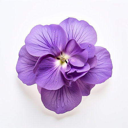 discover the beauty of a full african violet in this section view, showcasing its lush, vibrant foliage and a single stunning flower. perfectly set on a white background, this african violet is a must-have for any plant enthusiast or interior decorator. ai generatedの素材