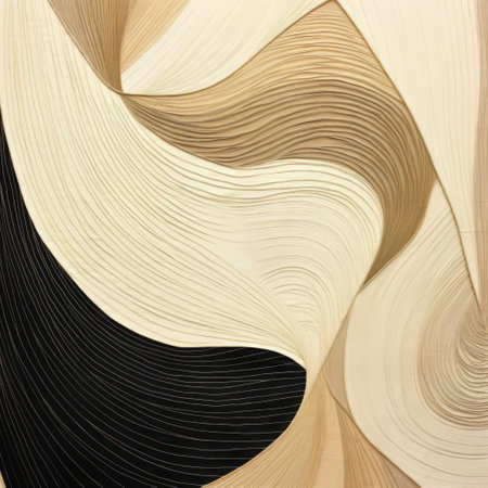 the textile art piece features a stunning minimalist design in soothing taupe hues, evoking a sense of calm and serenity, perfect for modern home decor, with its subtle earthy tones and understated elegance, blending seamlessly into any interior design style, from bohemian to scandinavian chic. ai generatedの素材