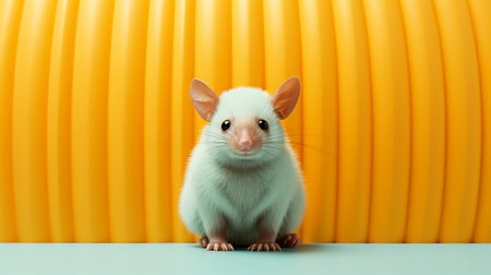 this adorable armadillo, reminiscent of a wes anderson film, is captured in a stunning display of extreme minimalist photography, showcasing the beauty of simplicity, with a subtle color palette and clever use of negative space, evoking a sense of whimsy and wonder. ai generatedの素材