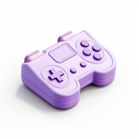 the lilac 3d icon, crafted from clay material, boasts a smooth and shiny appearance, reminiscent of nintendo's iconic isometric style, illuminated by a spot light, showcasing the best detail in high-definition 3d rendering, set against a crisp white isolated background, perfect for high-resolution graphics. ai generatedの素材