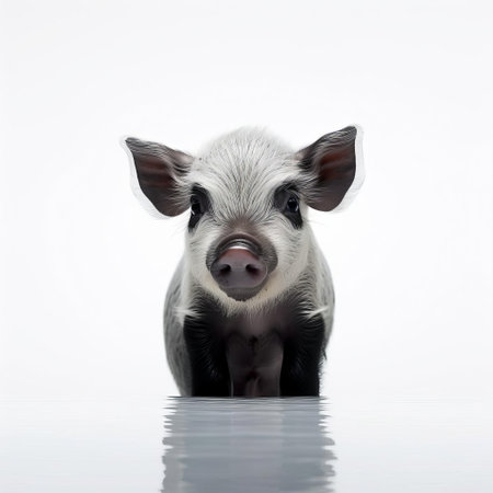 the adorable boar, set against a serene minimalist background, exudes japanese-inspired simplicity, its gentle features and soft fur captured in stunning 32k resolution, evoking a sense of tranquility and calmness, perfect for those who appreciate the beauty of subtlety and understated elegance. ai generatedの素材