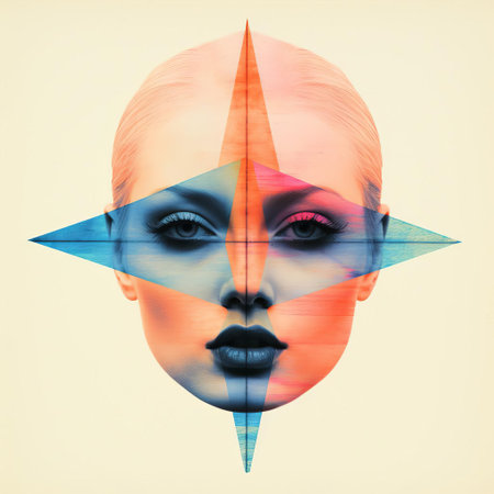 this contemporary modern art piece, crafted by artists nicki minaj, showcases a symmetrical, hand-painted, experimental design, blending nordic graphic elements with a minimalist x-ray effect, reminiscent of classic etching art, featuring distressed design elements and a predominantly nordic colour palette, evoking a sense of modernity and artistic innovation. ai generatedの素材