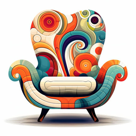the sofa, elegantly designed with upholstered fabric, takes center stage in this minimalist illustration, set against a clean white background, showcasing the beauty of simplicity in modern furniture design, perfect for interior design inspiration and home decor ideas. ai generatedの素材