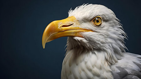 the american herring gull, with its comical bulging eyes, is reimagined in a stunning 3d character, blending hyper-realistic sci-fi elements with the subtle emotional expressions reminiscent of the barbizon school, featuring intricate felt creations and overexposure techniques to add texture and depth, evoking a sense of intense emotion and realism. ai generatedの素材